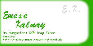 emese kalnay business card